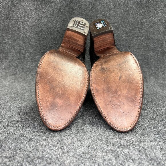 Bed Stu Begin Ankle Boots Women's 8.5 Black Rustic Leather Western Buckle Bootie - Picture 13 of 16